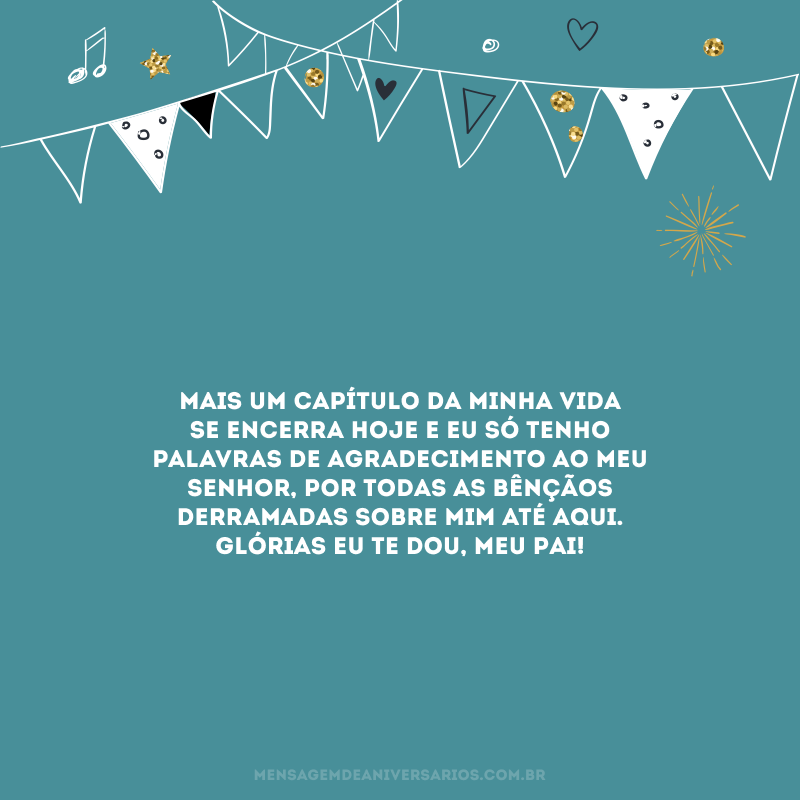 Mais um capítulo da minha vida se encerra hoje e eu só tenho palavras de agradecimento ao meu Senhor, por todas as bênçãos derramadas sobre mim até aqui. Glórias eu te dou, meu Pai!